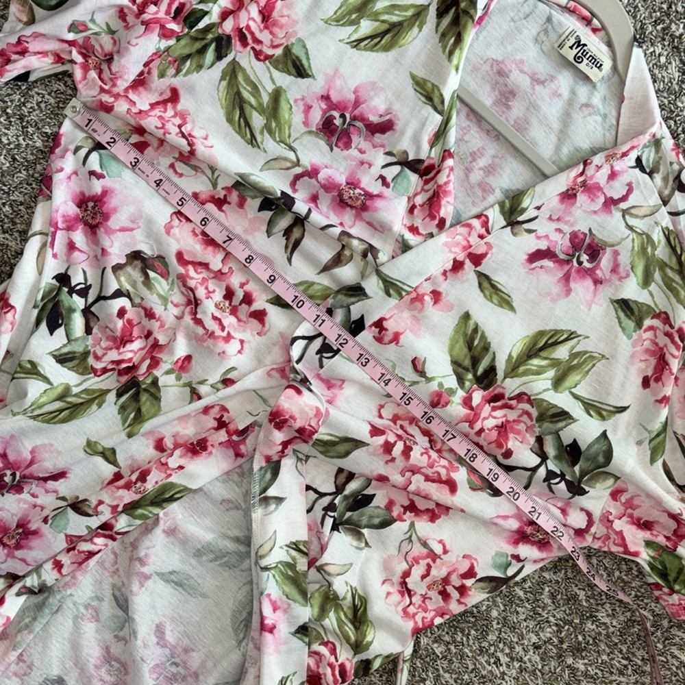 #2 Show me your Mumu Brie floral wrap robe cover up O/S - Picture 7 of 8